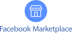 Facebook Marketplace Logo Blue with Clipart Shop Inside Blue Circle